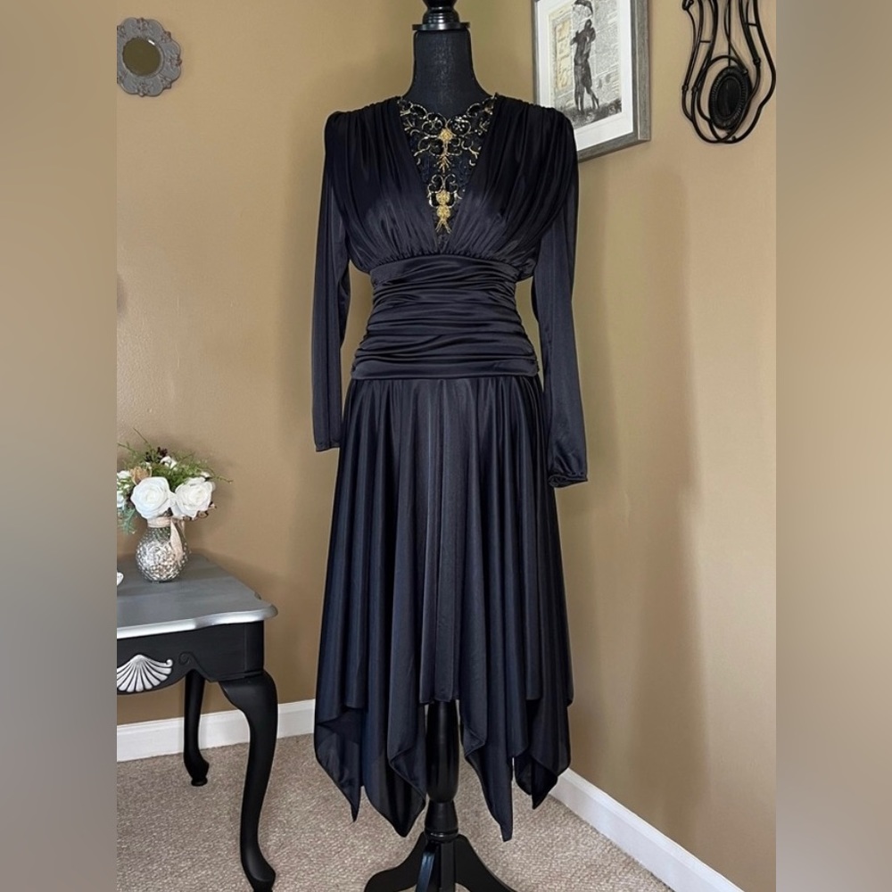 Vintage 80’s Abby Kent Beaded Cocktail Dress: sz. 6 Dynasty Designing Women